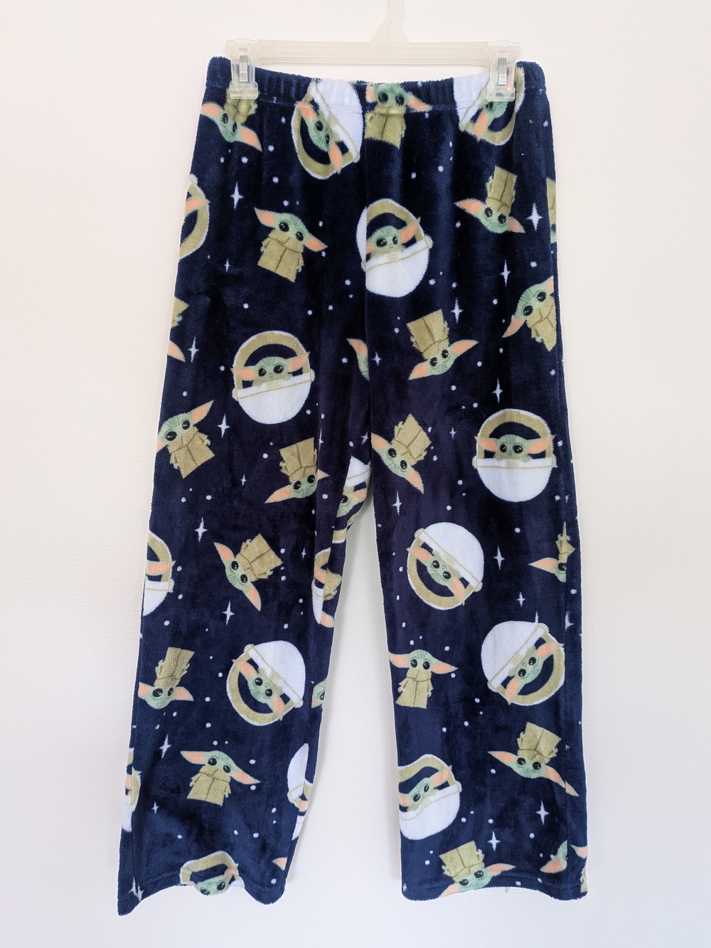 Star Wars Grogu Fleece Lounge Pants Women Medium Baby Yoda Pajama Sleepwear Navy